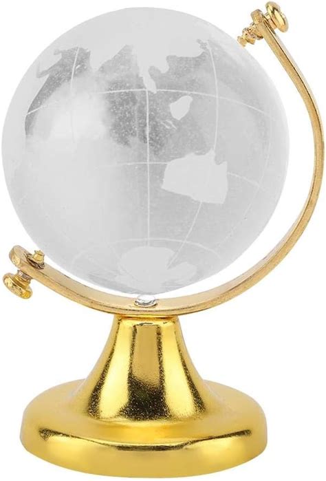 Crystal Globe Crystal Ball Glass Sphere Display Globe Round Earth Globe World Map Crystal