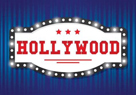 Hollywood Light Sign 132948 Vector Art At Vecteezy