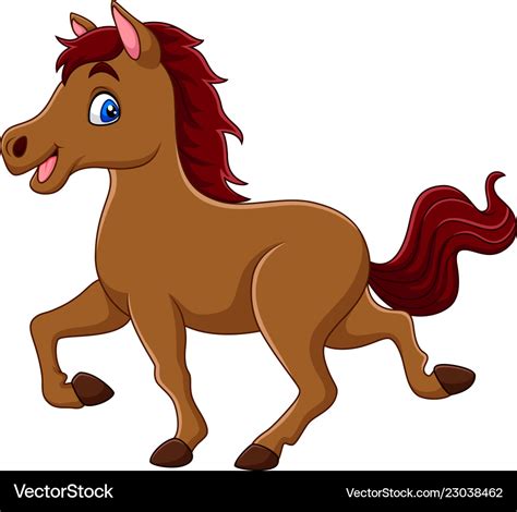 Smiling Horse Cartoon Royalty Free Vector Image