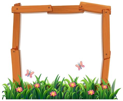 Free Vector Wood Nature Frame Copyspace