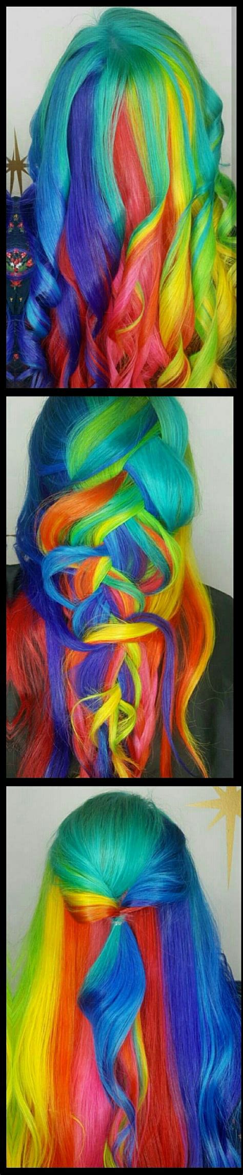 Rainbow Dyed Hair Lilrainb0w Rainbow Dyed Hair Dyed Hair Purple Dyed Hair Pastel Dye My Hair