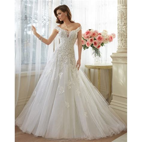 Lace Up Beading Amazing A Line Wedding Dress Lace Crystal Pearls