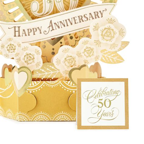 Celebrate The Years Pop Up 50th Anniversary Card Greeting Cards