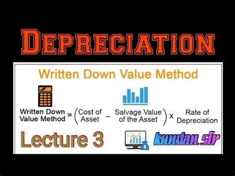 A writing down allowance of 25% is available in the 1st year of purchase, which is deducted from the initial cost to establish the. Depreciation 👉 written down value method/Diminishing ...