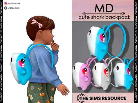 The Sims Resource Cute Shark Backpack Toddler