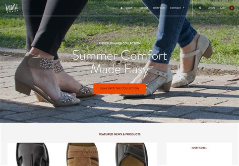 kunitz shoes wordpress website design