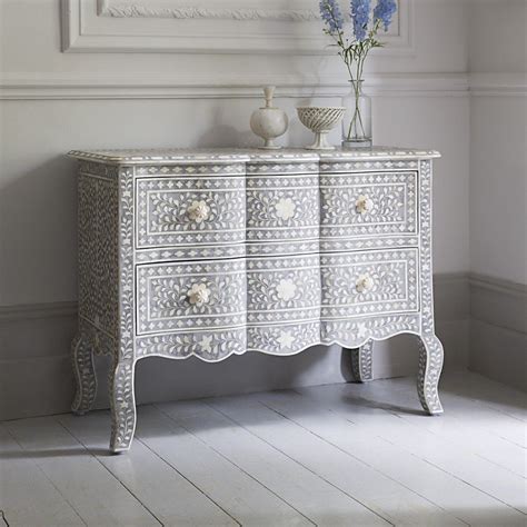 Check spelling or type a new query. Estelle Bone Inlay Chest of Drawers in Pewter Grey ...