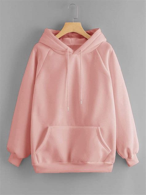 Drawstring Detail Solid Hoodie Solid Hoodie Girls Fashion Clothes