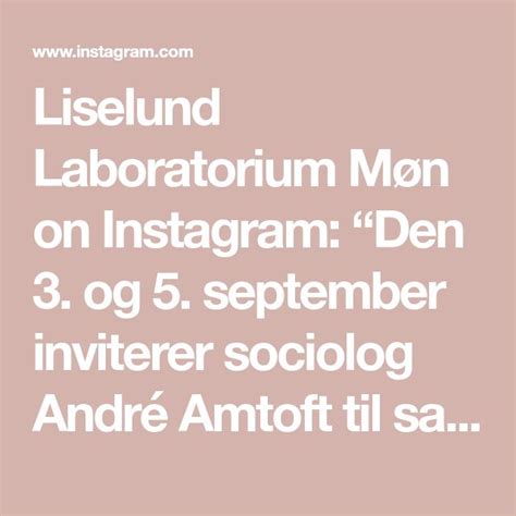 Liselund Laboratorium M N On Instagram Den Og September