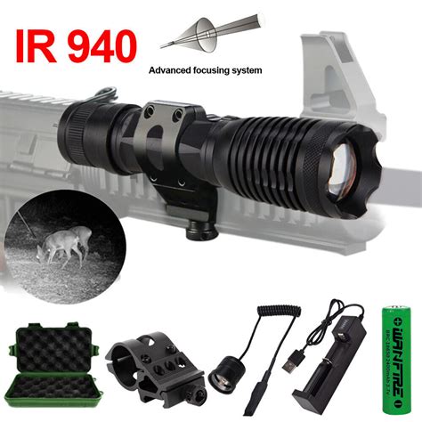 940nm Ir Infrared Light Flashlight Night Vision Hunting Torch 20mm