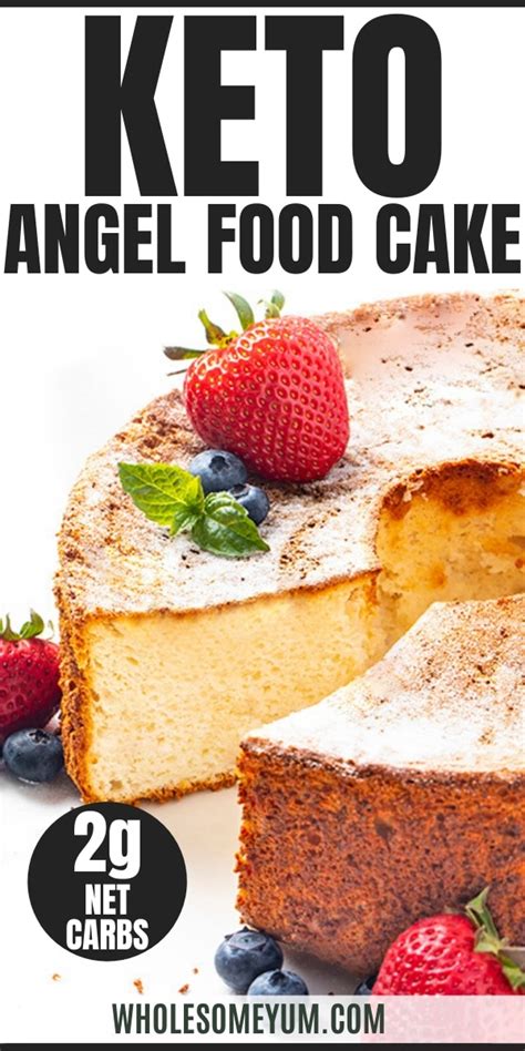 Keto angel food cake is a light and fluffy versatile cake made mostly with egg whites. Low Carb Keto Angel Food Cake Recipe | Wholesome Yum in ...