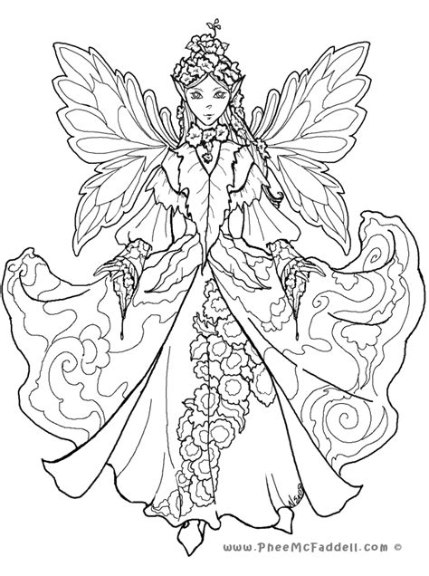 Fairy Coloring Pages For Adults Coloring Home