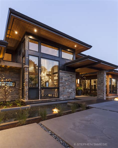 Northwest Dream Homes Industrial House Exterior Mountain Home