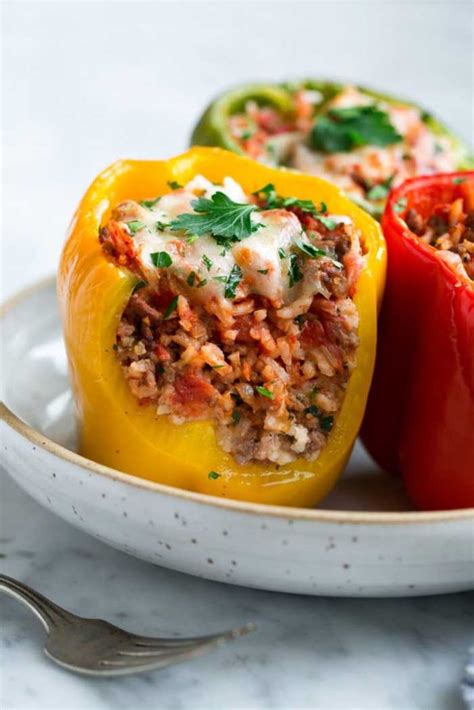 14 Best Stuffed Peppers Recipes Veg Low Carb Beef Cheese And More