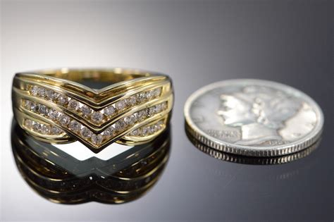From luminous golds to sparkling channels, find the diamond wedding. 10K 0.38 Ctw Diamond Channel Set Chevron Wedding Band ...