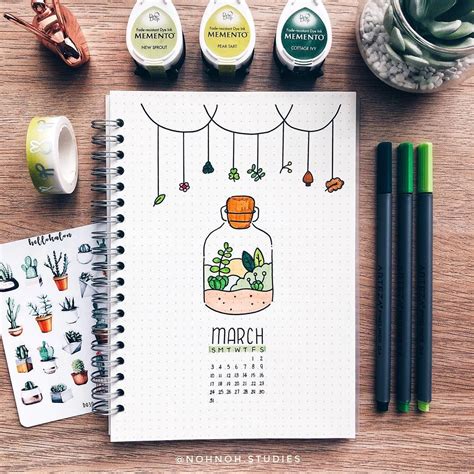 Kalon Stationery And Bujo On Instagram March Cover Featuring