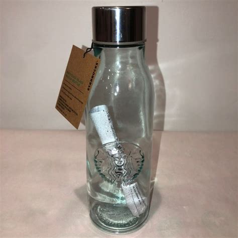 New Starbucks Recycled Glass Water Bottle 20oz Made In Spain Best