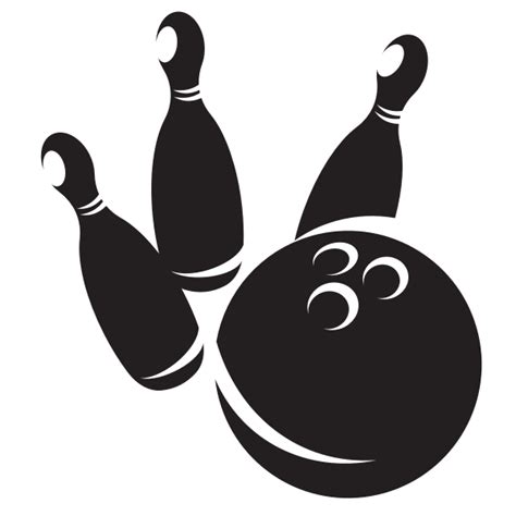 Bowling pins and a ball silhouette | Bowling pins, Bowling svg files free, Bowling svg