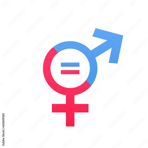 Male And Female Equality Concept The Equality Of Men And Women Equal