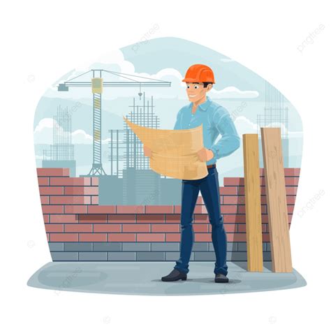 Construction Architect Engineer Vector Png Images Architect Engineer
