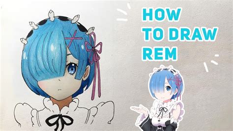 How to draw rem from re-zero anime | drawing tutorial - YouTube