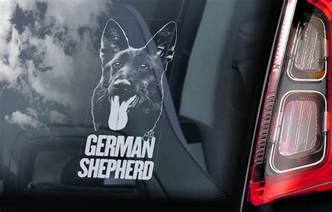 Signs And Plaques 2 Warning German Shepherd Guard Dog Car Home Window