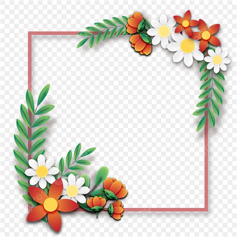 Flowers Floral Border Vector Hd Png Images Flower Border Flowers Plant Border Png Image For