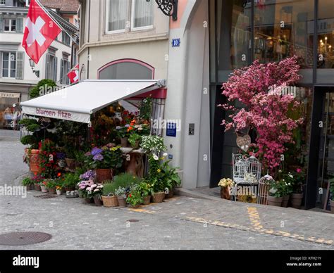 Flower Shop Old Town Zurich Switzerland Stock Photo 164487959 Alamy