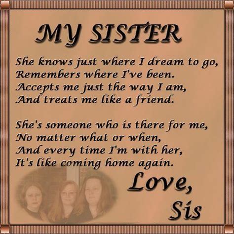 You're like my sister and my best friend. Thinking Of You Sister Poems | sisters love poems 10 10 ...