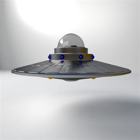 Flying Saucer 3d Model 3ds Fbx Blend Dae