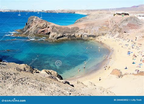 Papagayo Beach Playa Blanca Canary Islands Spain Editorial