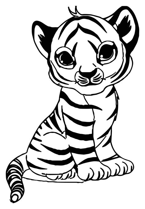 Tigre Sentado Dibujos De Tigres Para Pintar Dibujos Para Colorear The