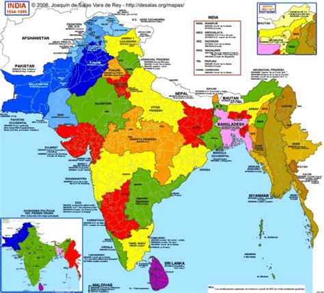 Hisatlas Map Of India 1954 1995