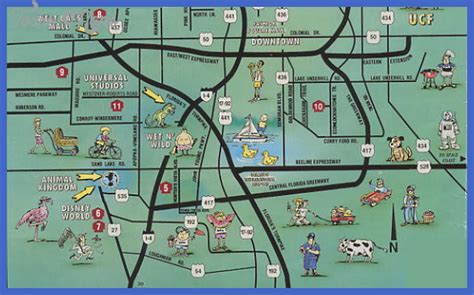 Orlando Map Tourist Attractions