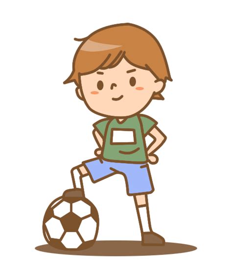 サッカーをする少年 | 無料イラスト素材｜素材ラボ