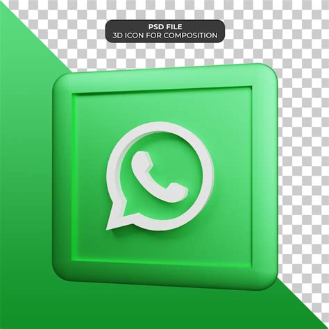 Premium Psd 3d Illustration Whatsapp Icon