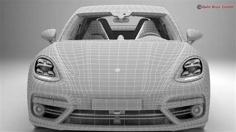 Porsche Panamera Turbo 2017 3d Model Max Obj 3ds Fbx C4d Lwo Lw Lws