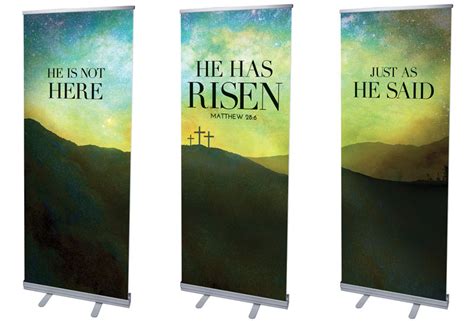 He Has Risen Matt 286 Banner Church Banners Outreach Marketing