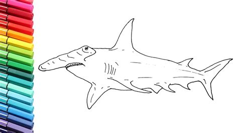 Whether your child celebrates shark week once a year or all year long, they will love this adorable printable shark craft. How to Draw Hammerhead Shark - Shark Color Pages For ...