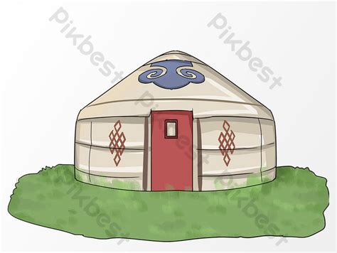 Drawing Mongolian Elements Yurt Png Images Psd Free Download Pikbest