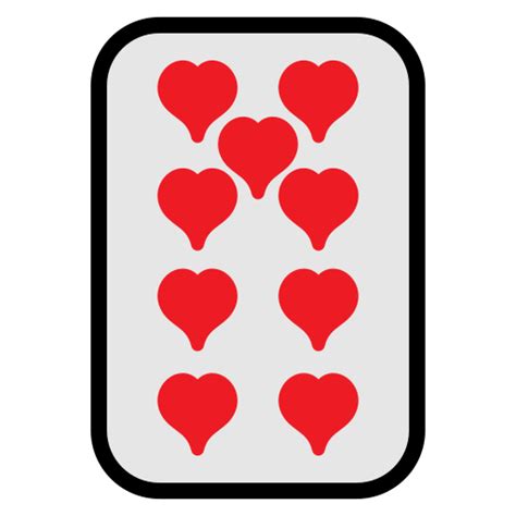 Nine Of Hearts Free Entertainment Icons