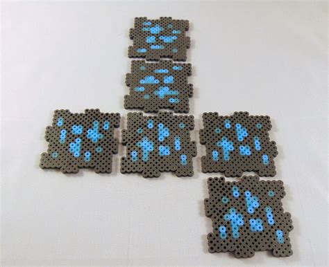 Diamond Ore Minecraft Perler Bead Box Krysanthe
