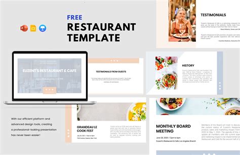 Restaurant Presentation Template In Ppt Free Download