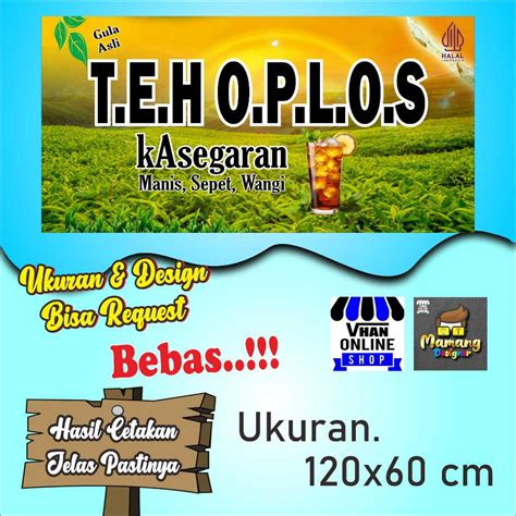 Jual Cetak Spanduk Banner Jualan Es Teh Ice Tea Minuman Viral