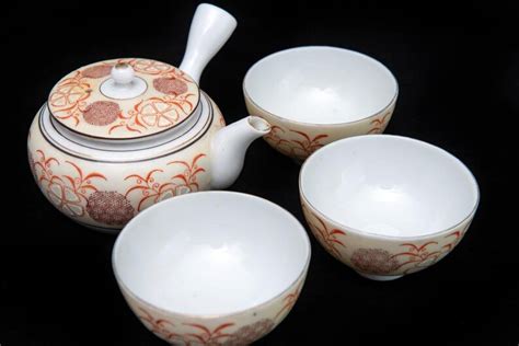 1930s Vintage Japanese Kutani Ware Tea Set Including Teapot Etsy