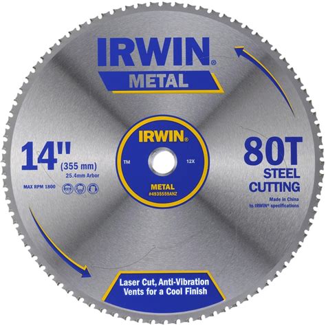 Irwin 355mm 80t Metal Circular Saw Blade Bunnings Warehouse