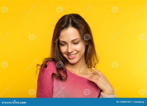 Facial Expression Happy Smiling Joyful Girl Stock Image Image Of