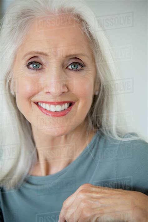 Older Caucasian Woman Smiling Stock Photo Dissolve
