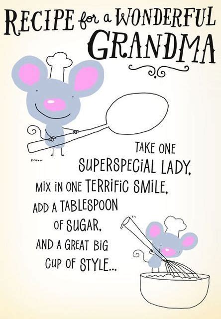 You should get something that will make her feel special and appreciated. Recipe for a Wonderful Grandma Birthday Card | Grandma ...