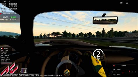 Assetto Corsa Tech Demo Gamplay Hud Perks With Sunset Ride Youtube